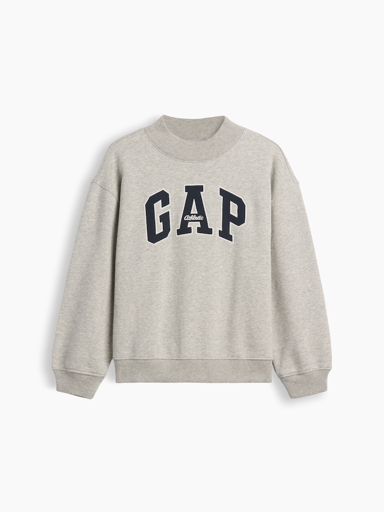 Kids VintageSoft Oversized Mockneck Logo Sweatshirt