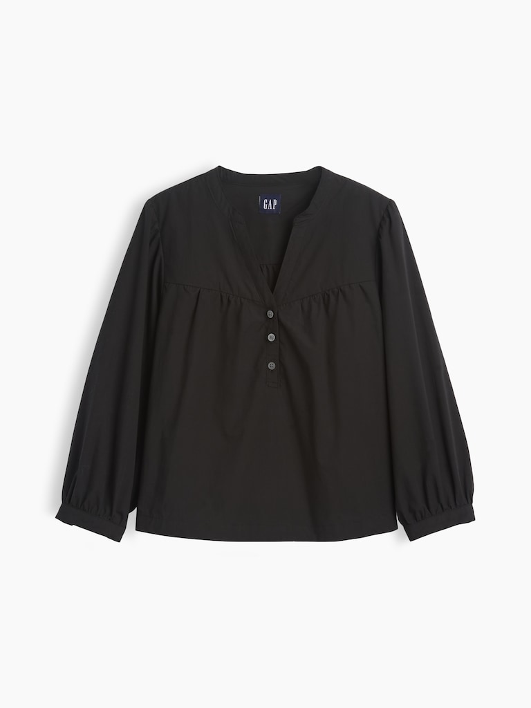 Poplin Popover Top