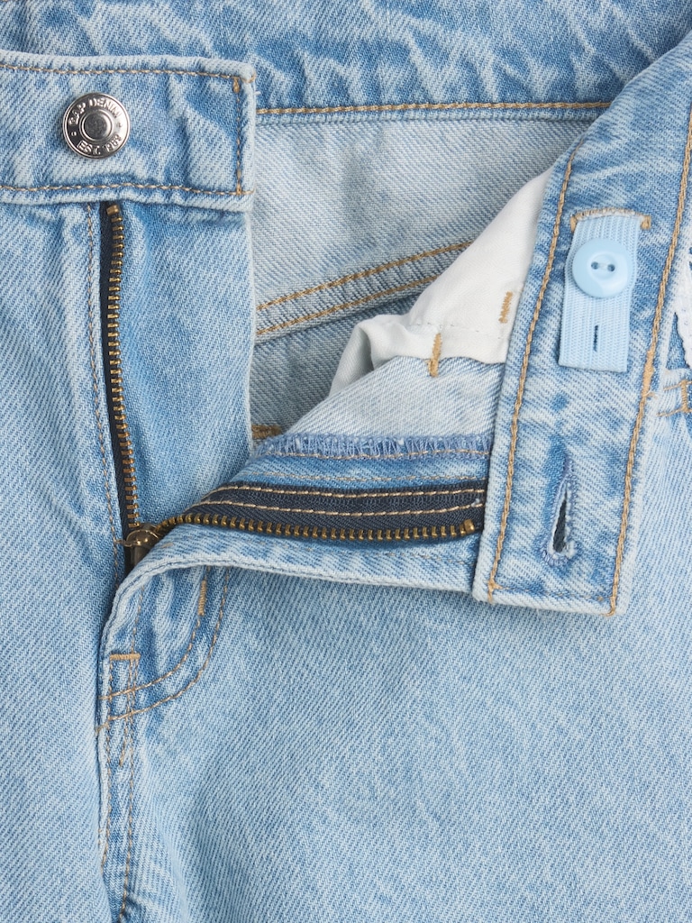 Kids Low Rise Lace-Trim Baggy Jeans