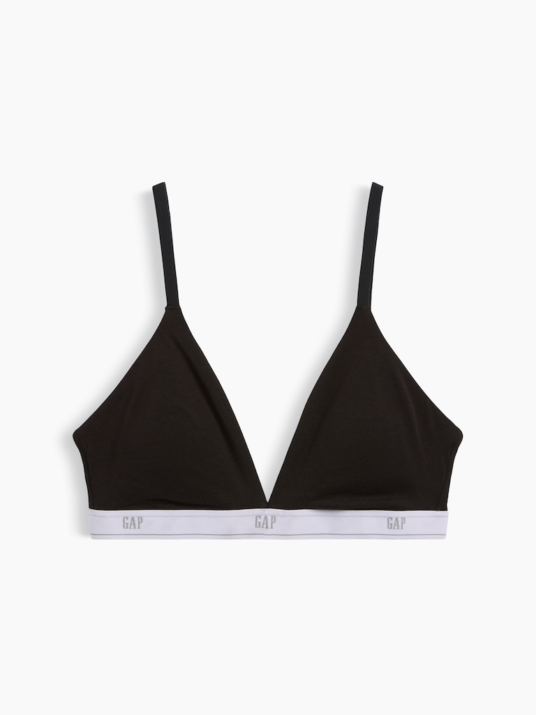 SoftMade Organic Stretch Cotton Logo Triangle Bra