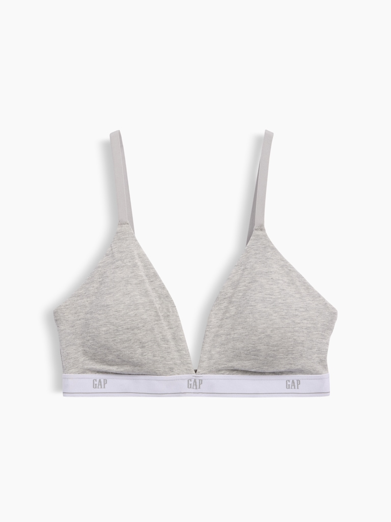 SoftMade Organic Stretch Cotton Logo Triangle Bra