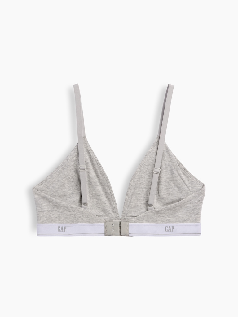 SoftMade Organic Stretch Cotton Logo Triangle Bra