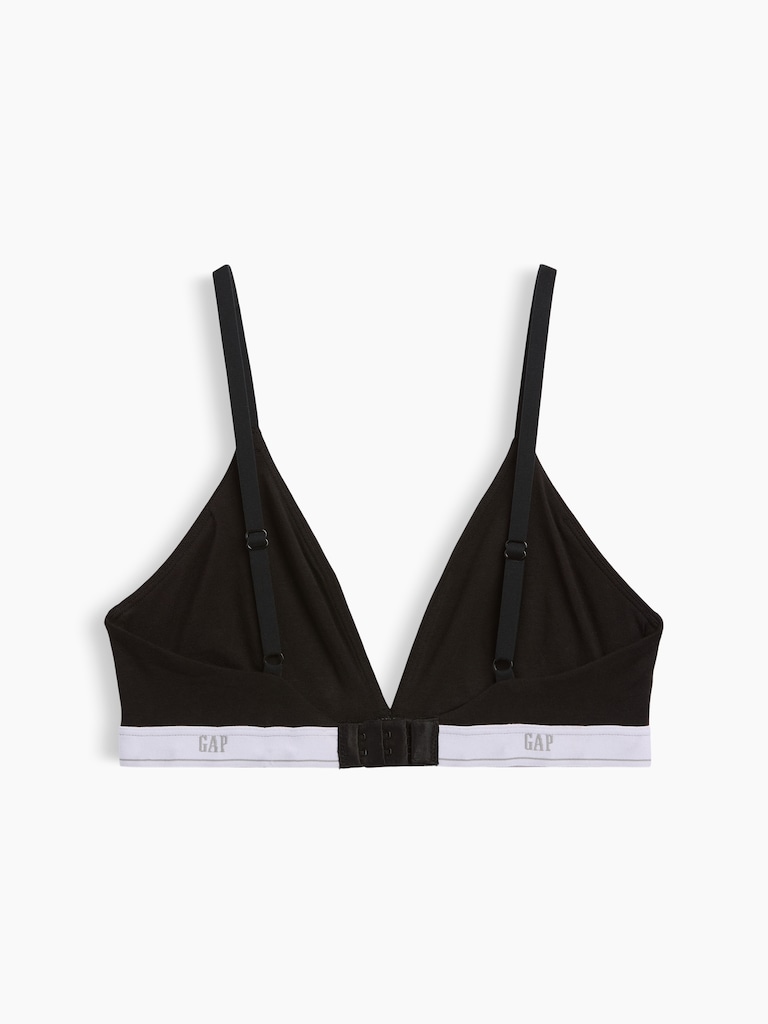 SoftMade Organic Stretch Cotton Logo Triangle Bra