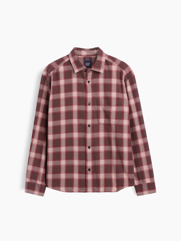 Sunwashed Twill Relaxed Plaid Shirt