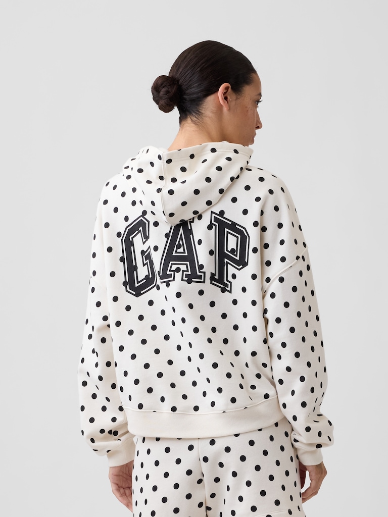 Relaxed Gap Mini-Logo Cropped Hoodie