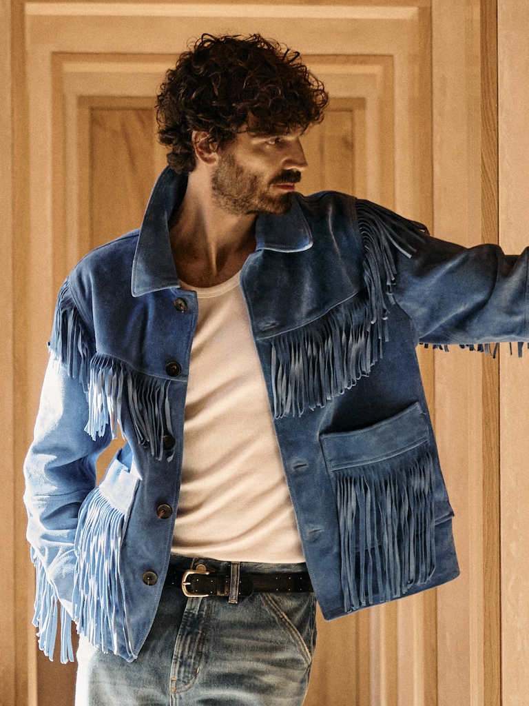 Suede Fringe Jacket