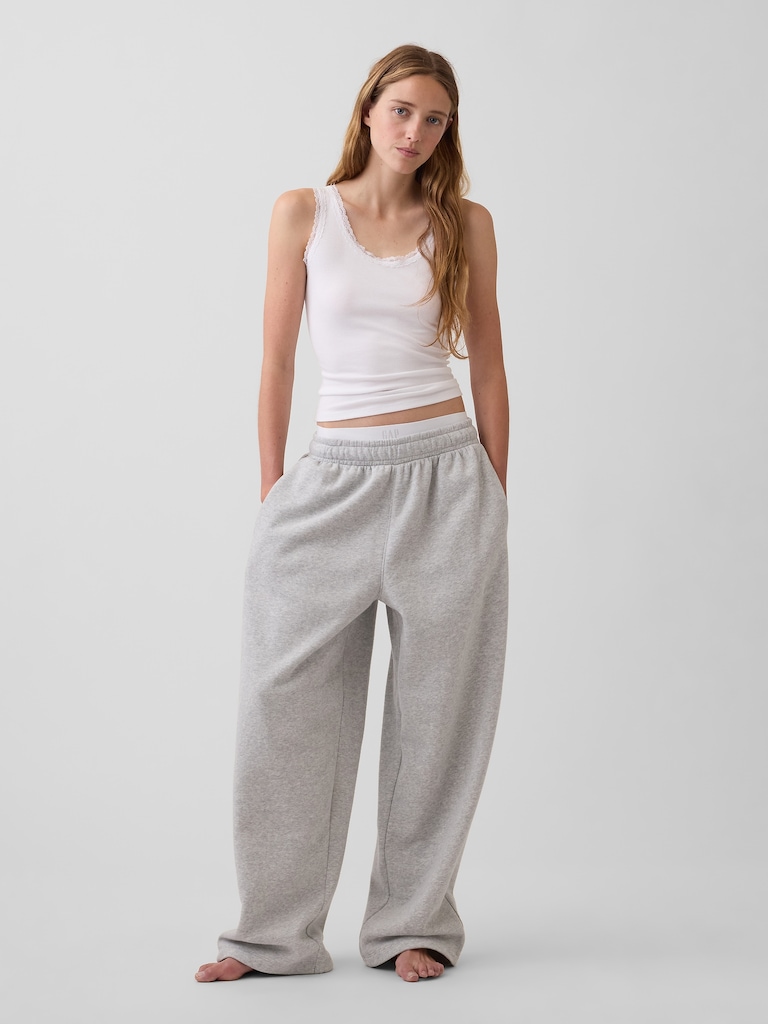 Mini Rib Lace-Trim PJ Tank Top