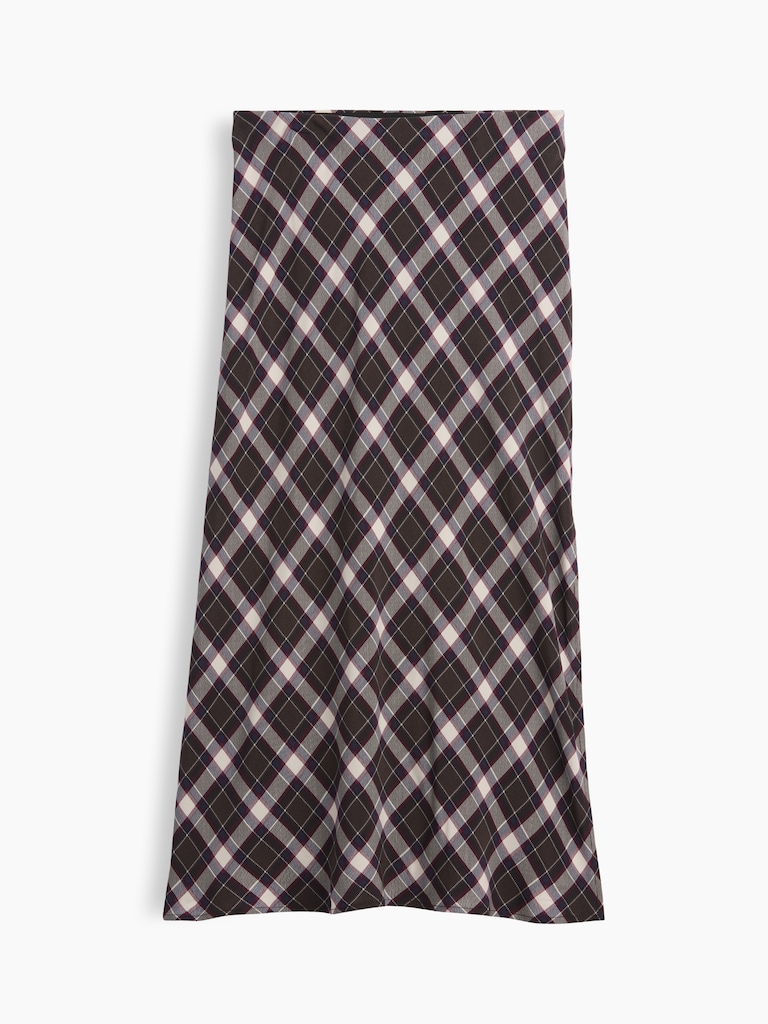 Satin Pull-On Maxi Skirt
