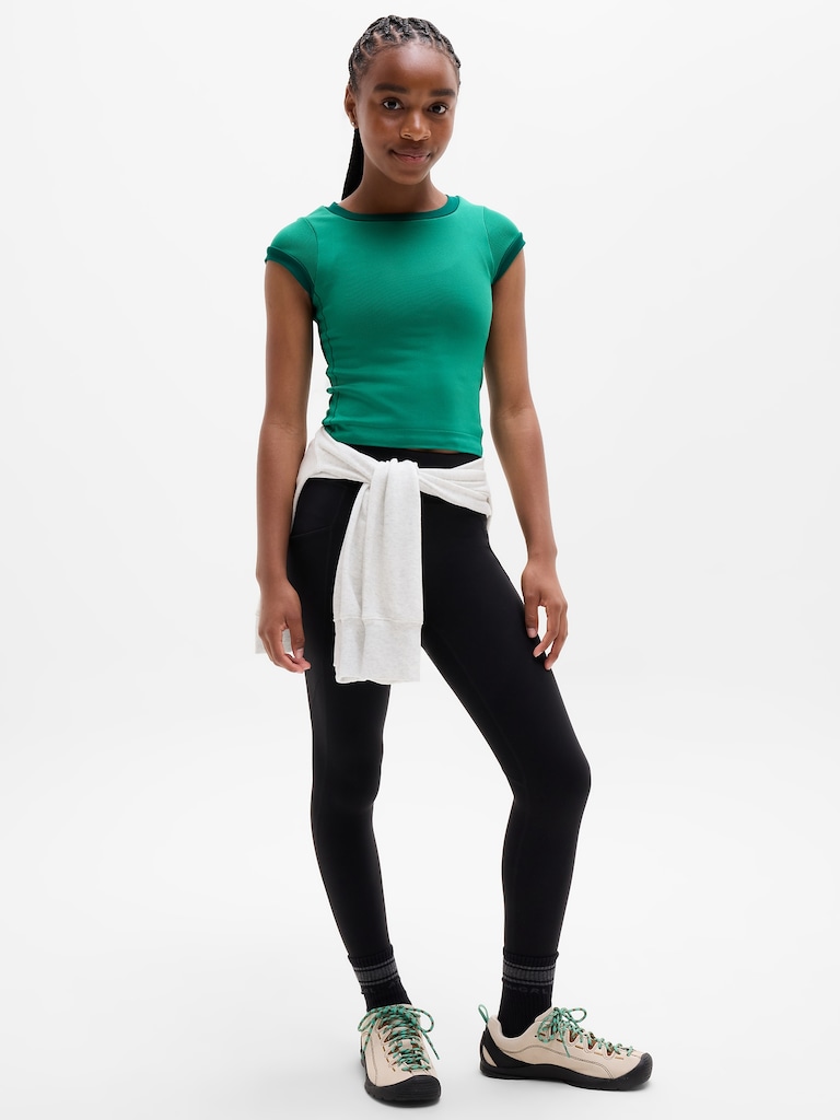 Athleta Girl Rise Above Rib Finish Line Tee