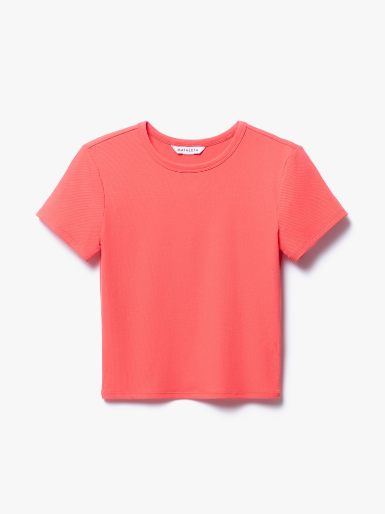 Signature Rib Crop Tee
