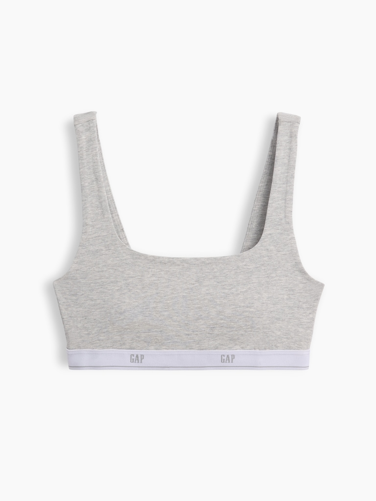 SoftMade Organic Stretch Cotton Gap Logo Bralette