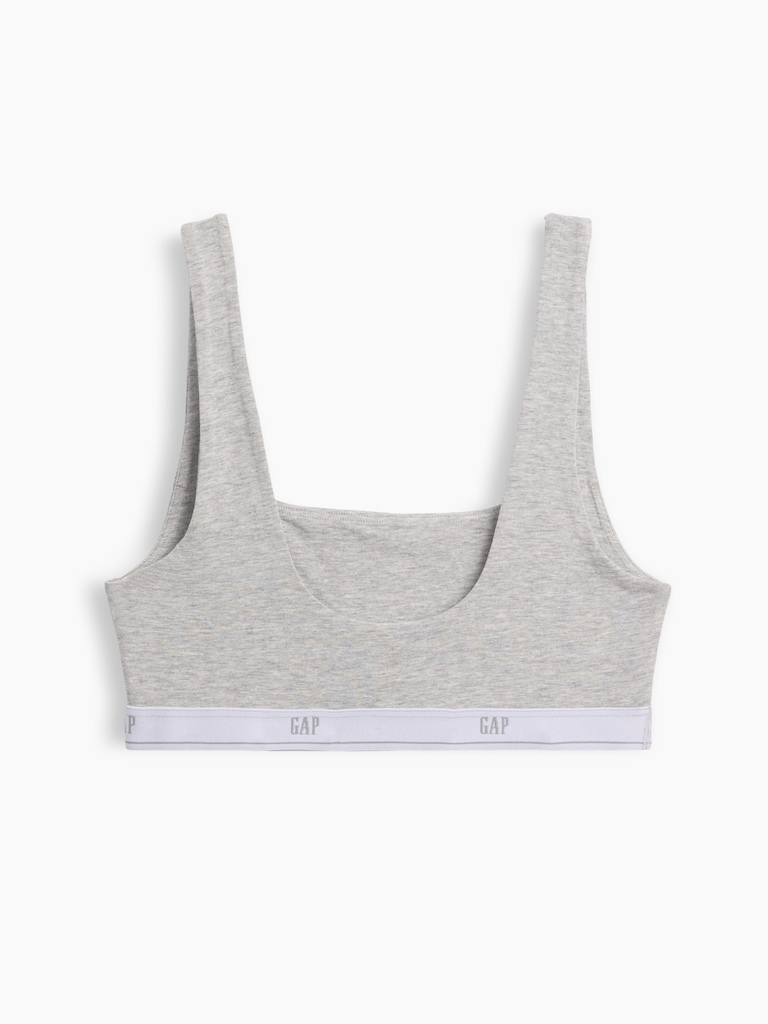SoftMade Organic Stretch Cotton Gap Logo Bralette