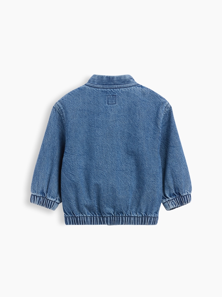 Baby Denim Brannan Bear Varsity Logo Jacket