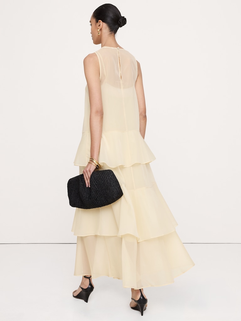 Organza Tiered Maxi Dress