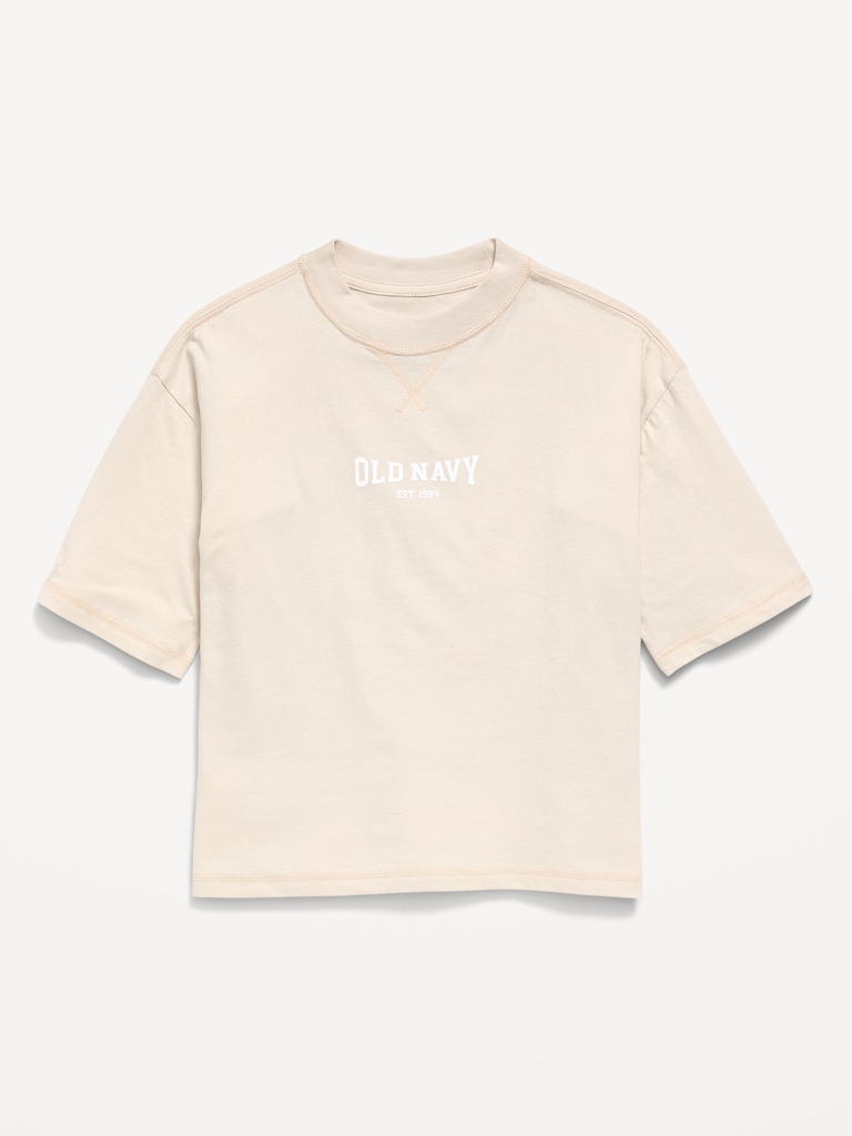 Short-Sleeve Boxy Logo Graphic T-Shirt for Boys