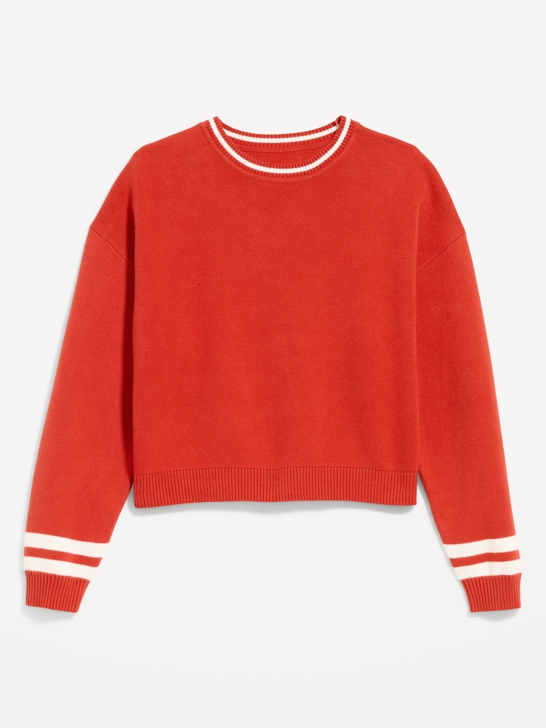 SoSoft Cotton Crew-Neck Cropped Sweater