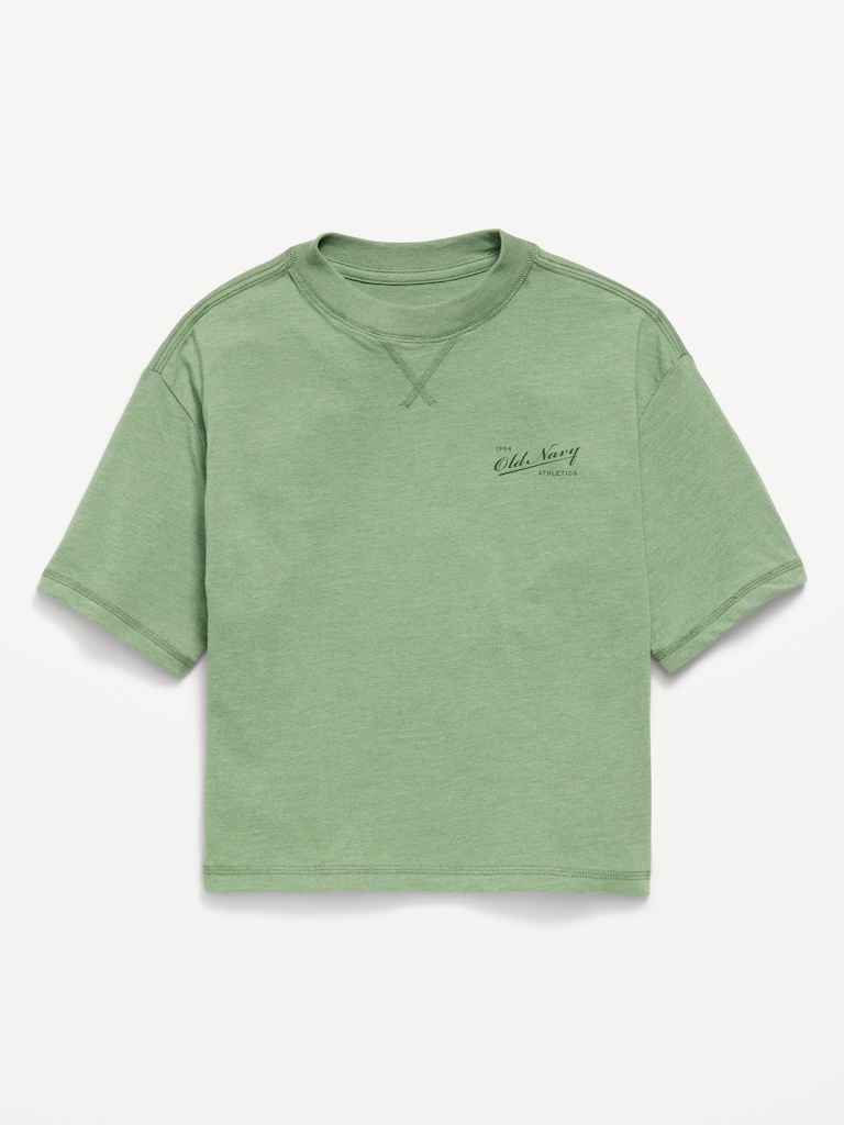 Short-Sleeve Boxy Logo Graphic T-Shirt for Boys