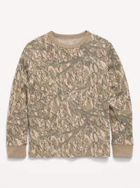 Long-Sleeve Waffle-Knit T-Shirt for Boys