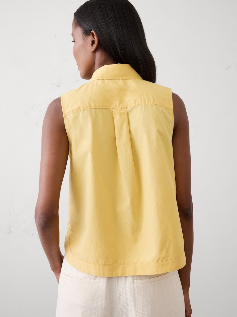 Collared Cropped Shirt