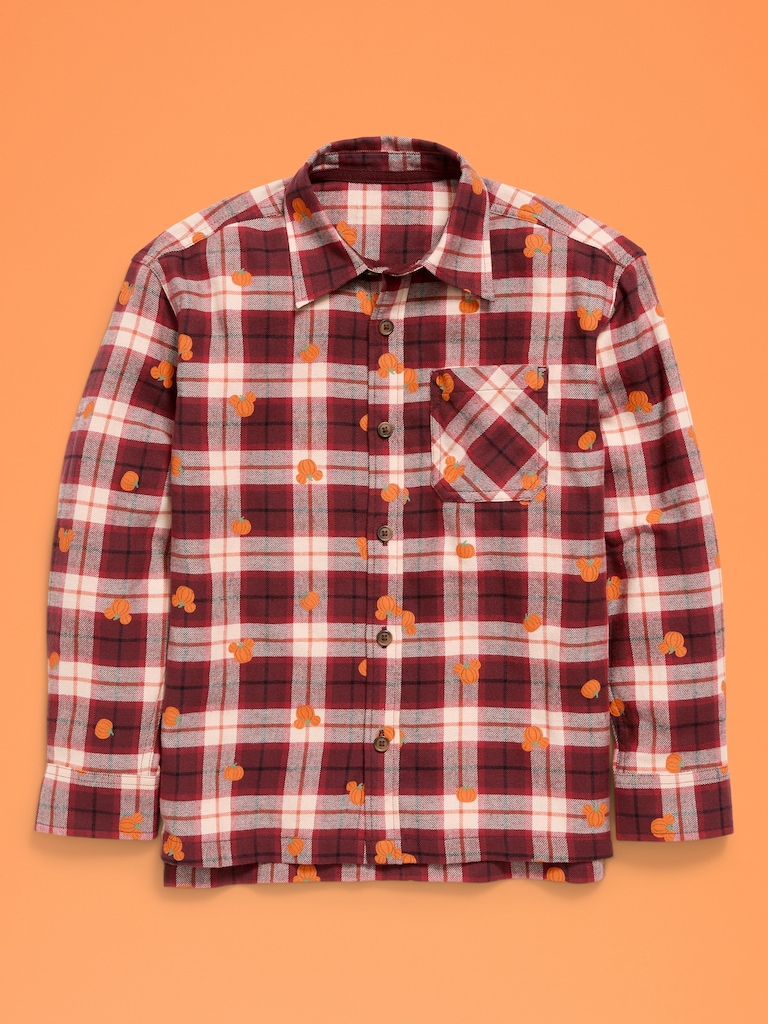 Old Navy x Disney Mickey Mouse Oversized Flannel Gender-Neutral Shirt for Kids