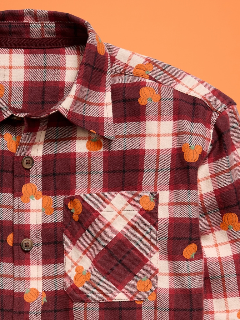 Old Navy x Disney Mickey Mouse Oversized Flannel Gender-Neutral Shirt for Kids