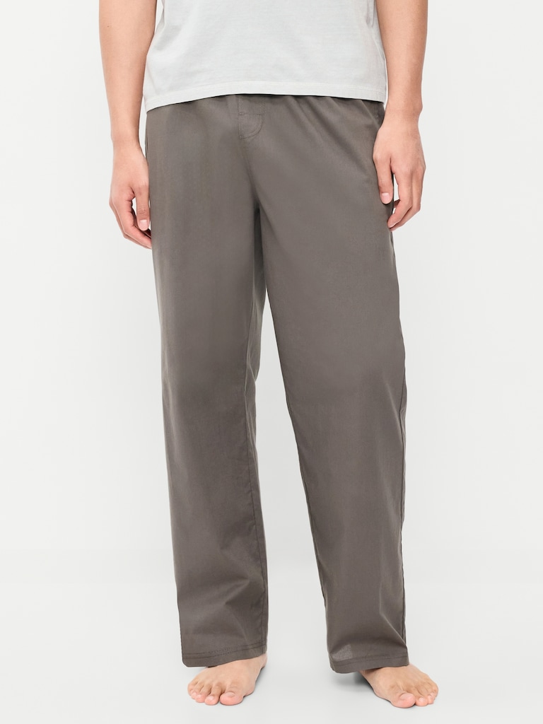 Elastic-Waist Poplin Pajama Pant