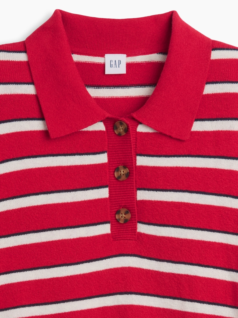 CashSoft Relaxed Polo Sweater