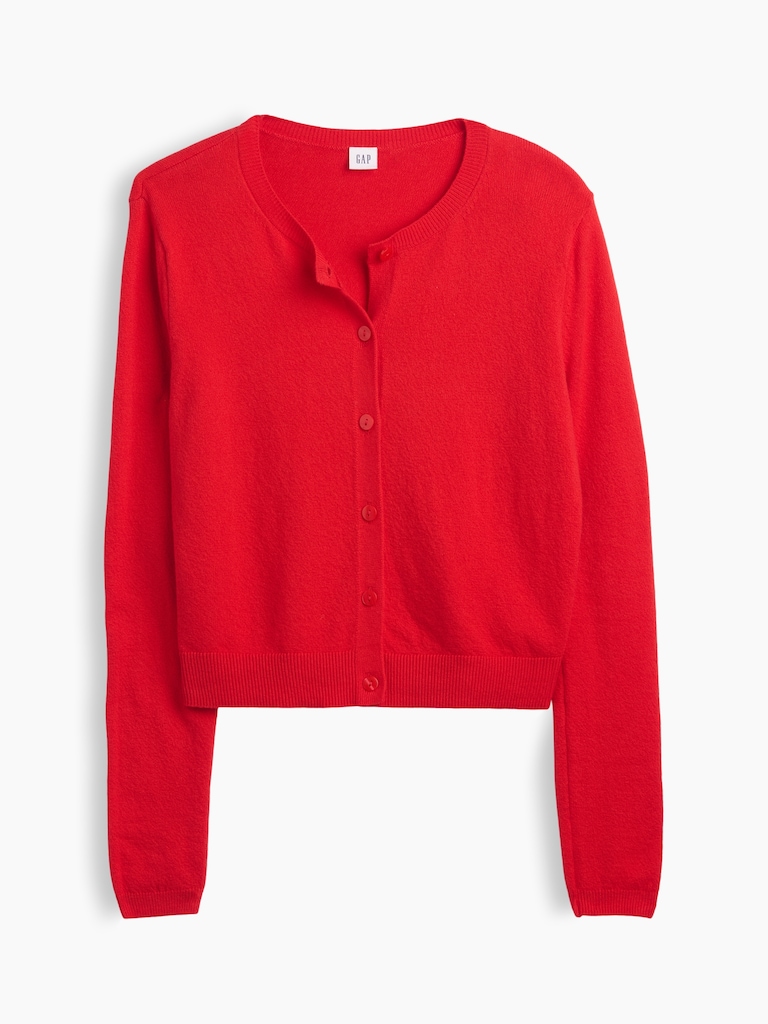 CashSoft Crewneck Cardigan
