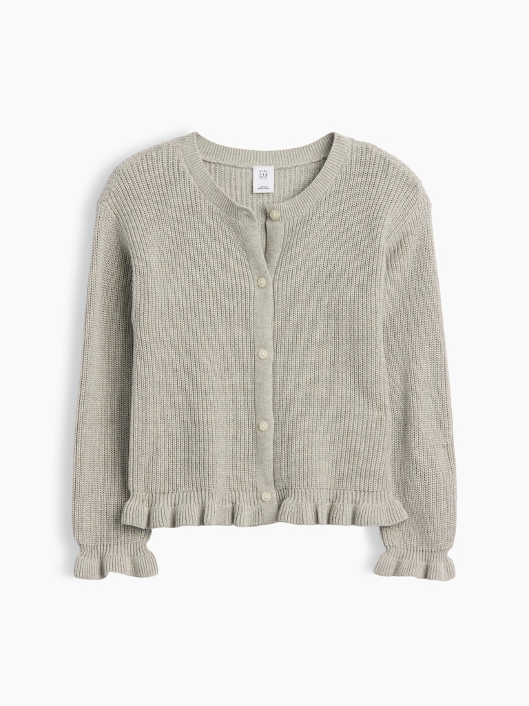 babyGap Shaker-Stitch Crewneck Cardigan