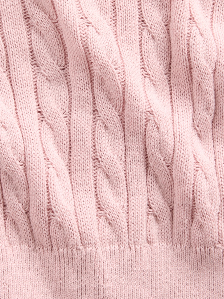 Kids Cable-Knit Sweater Zip Hoodie