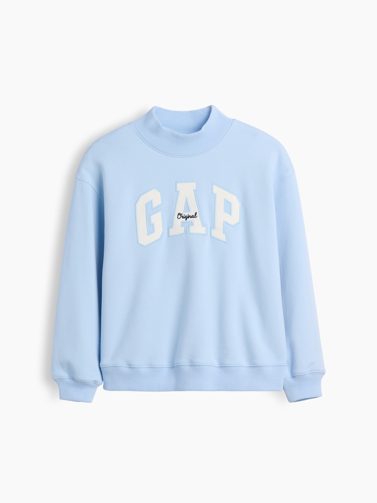 Kids VintageSoft Oversized Mockneck Logo Sweatshirt