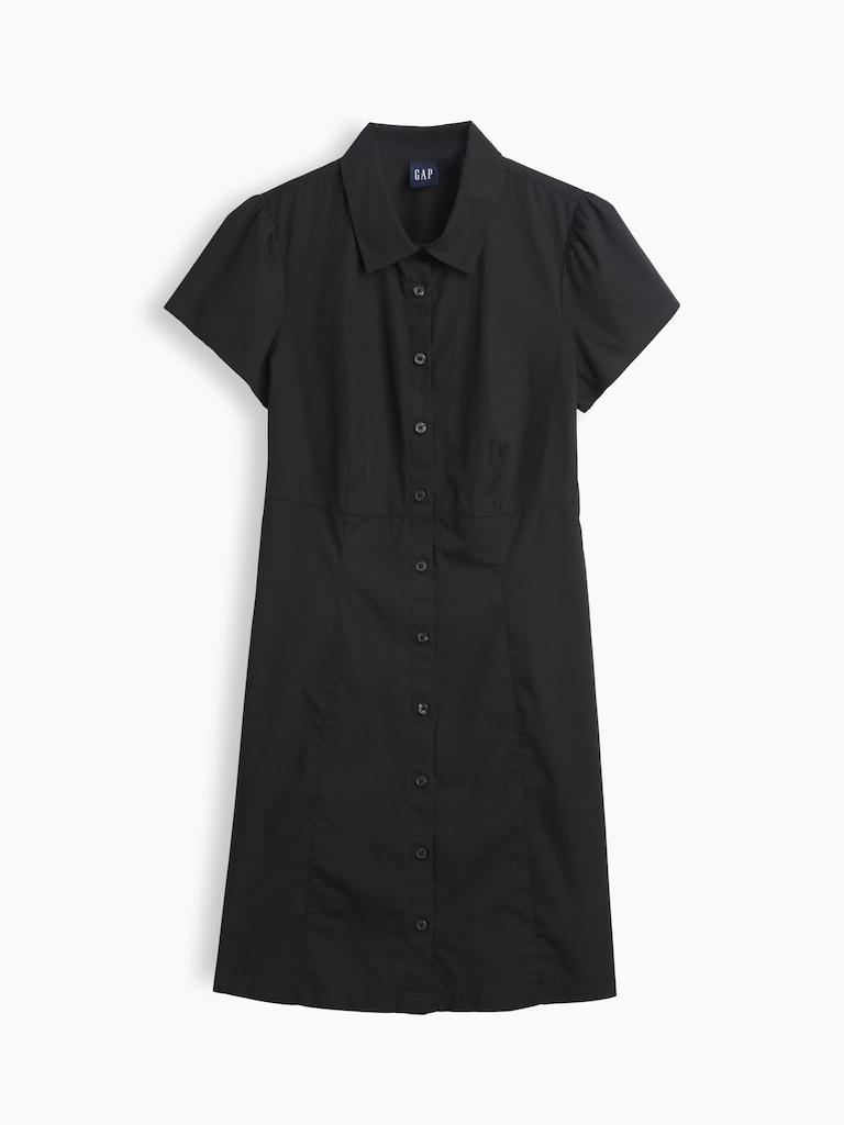 Empire-Waist Mini Shirtdress