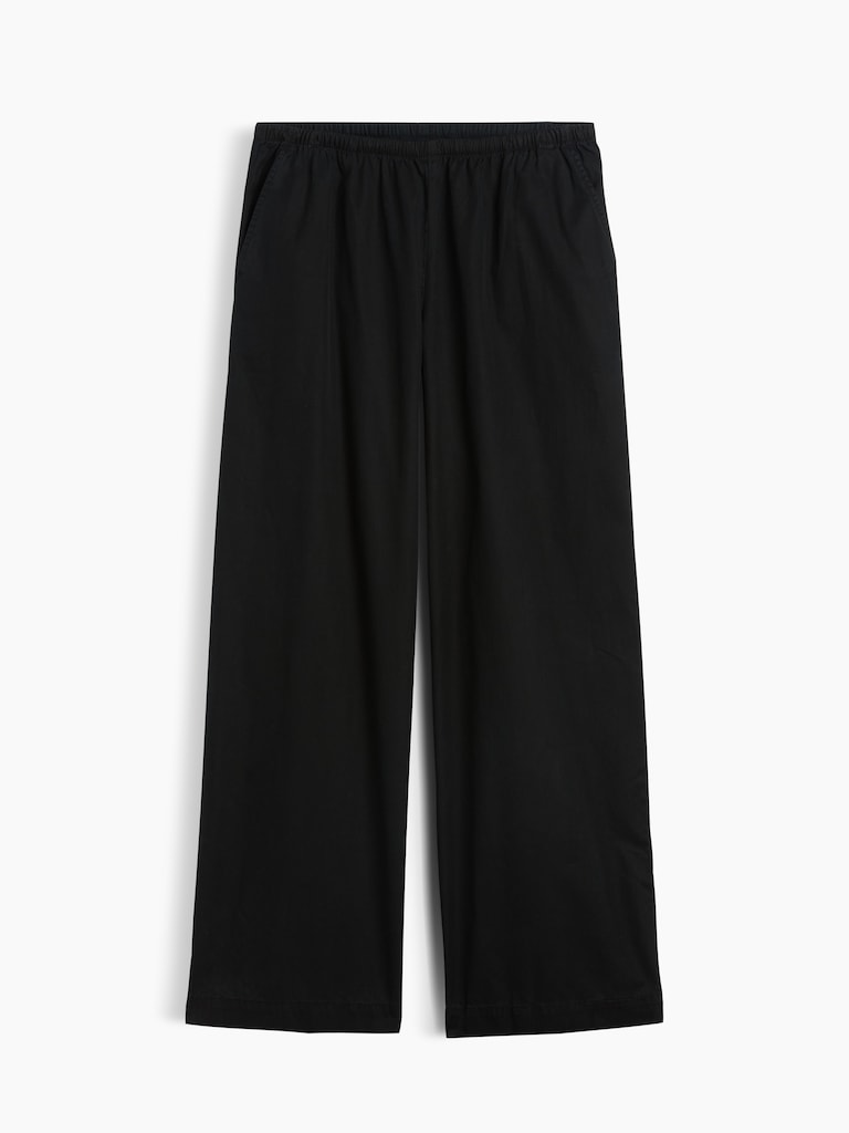 Mid Rise Relaxed Easy Wide-Leg Pants