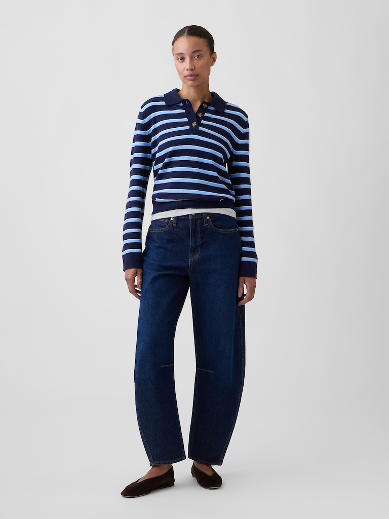 CashSoft Relaxed Polo Sweater