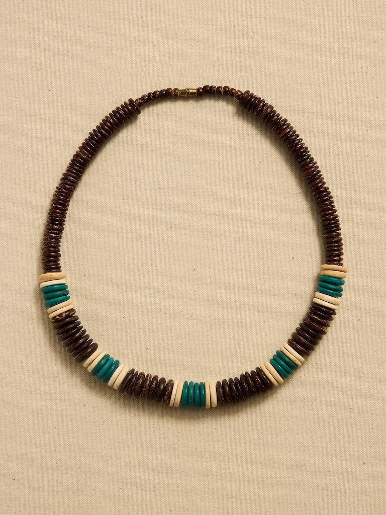 Archive Graduated Brown Beaded Matinee Necklace