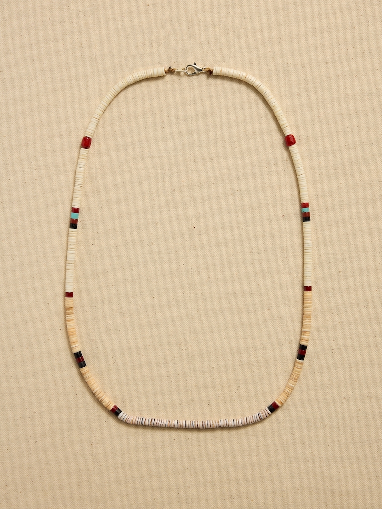 Archive Long Beaded Surfer Necklace