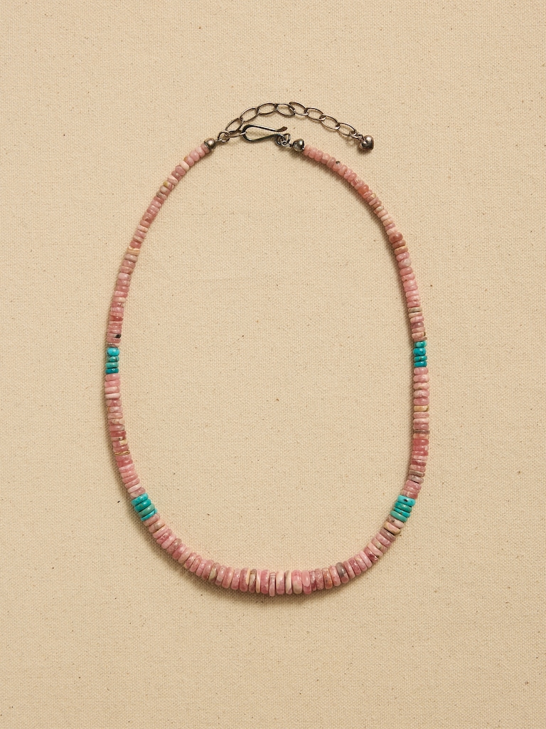Archive Graduated Coral Beaded Matinee Necklace