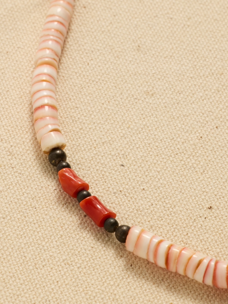 Archive Mixed Pink Beaded Choker Necklace