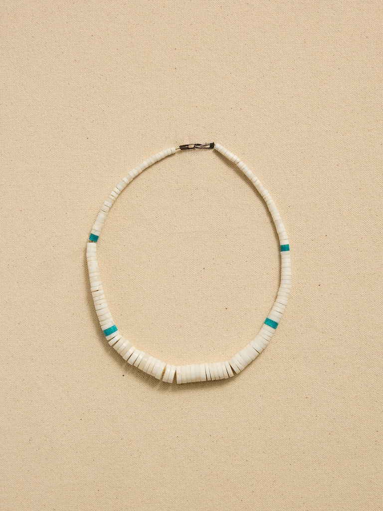 Archive Graduated White Beaded Choker Necklace