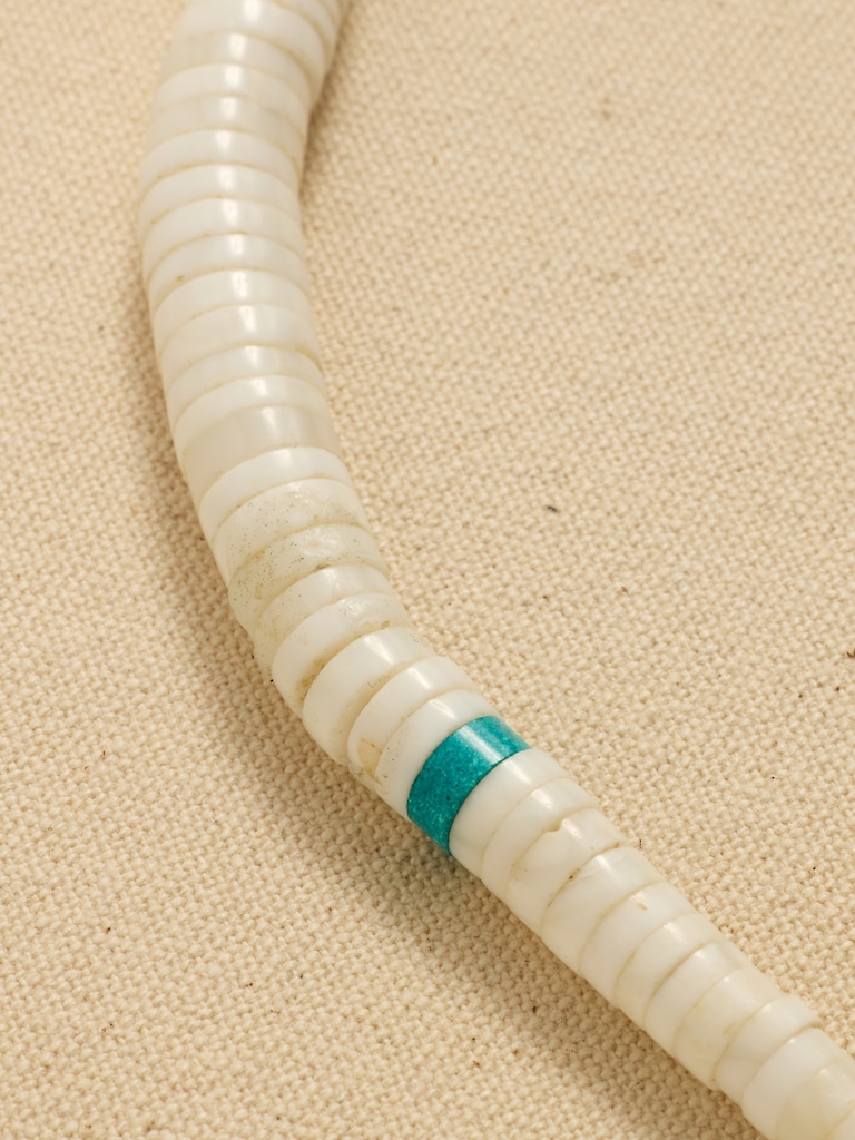 Archive Graduated White Beaded Choker Necklace