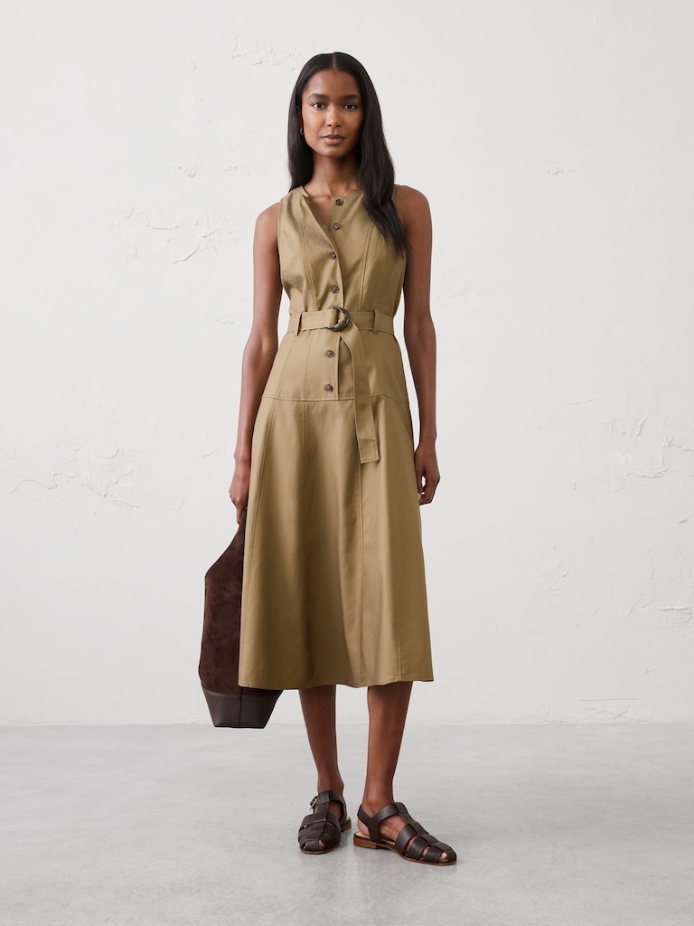 Painters Twill Midi Dress