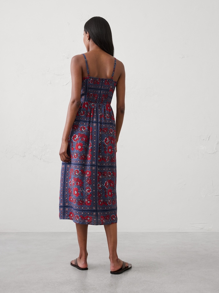 Empire-Waist Midi Dress