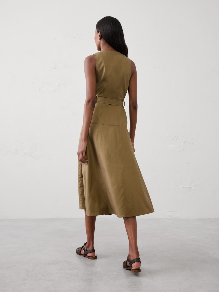 Painters Twill Midi Dress