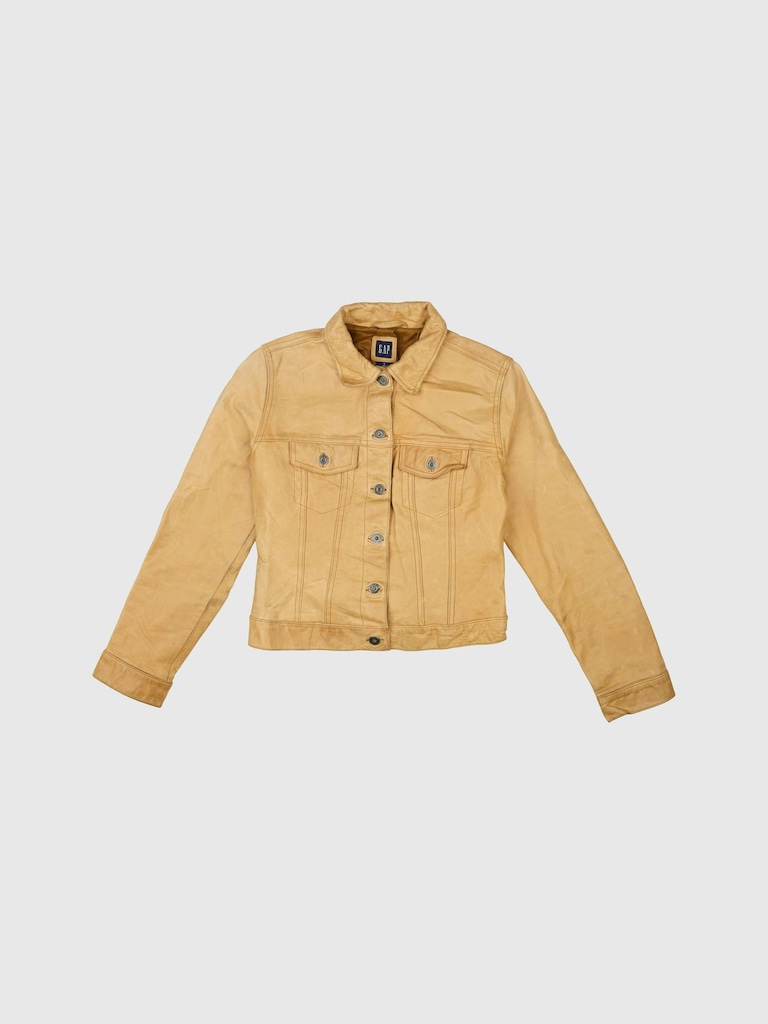 GapVintage Womens 2000 Leather Jacket - S