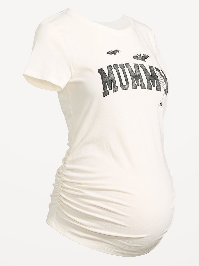 T-shirt de Maternité froncé sur les côtés à imprimé