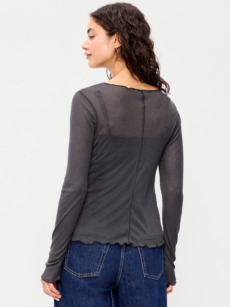 Lettuce-Edge Tissue T-Shirt