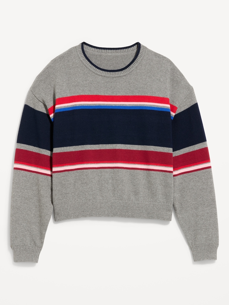 SoSoft Cotton Crew-Neck Cropped Sweater