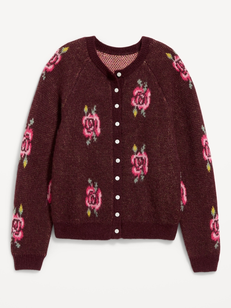 Slouchy Crew-Neck Cardigan