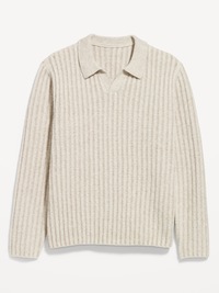 Long-Sleeve Polo Sweater