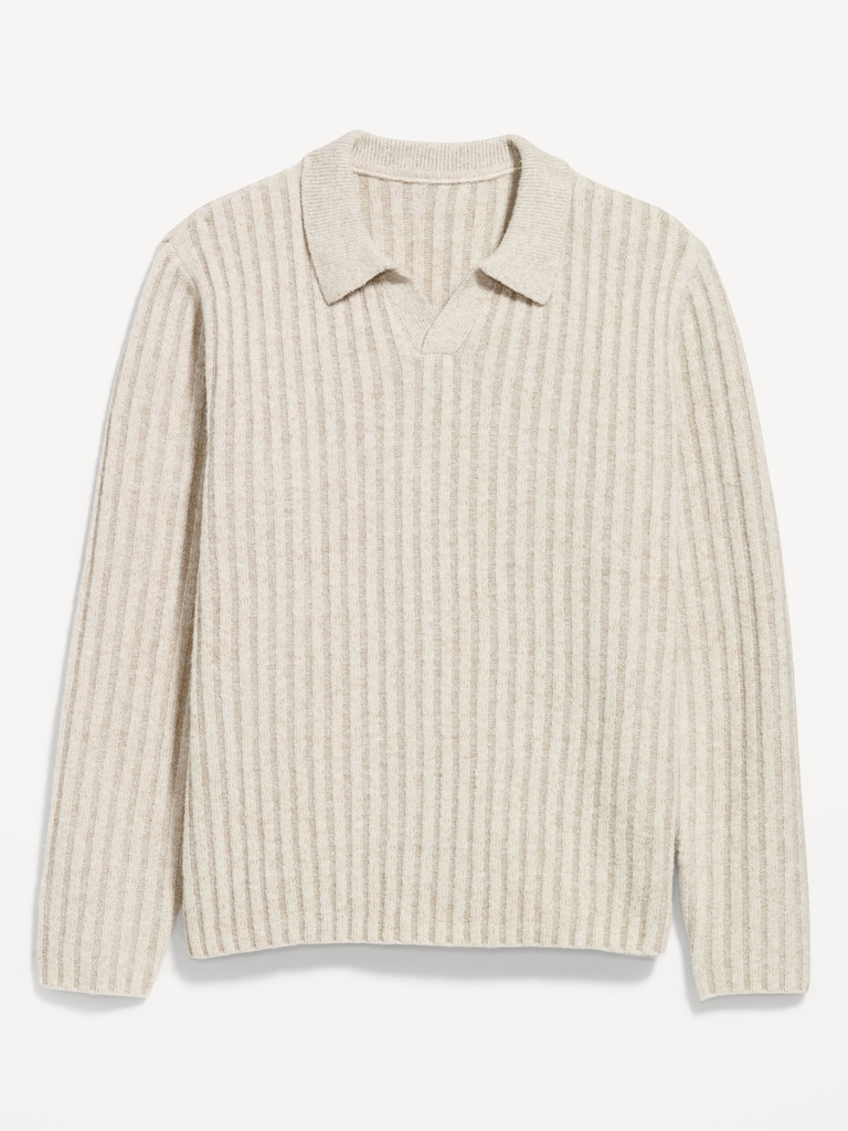 Long-Sleeve Polo Sweater